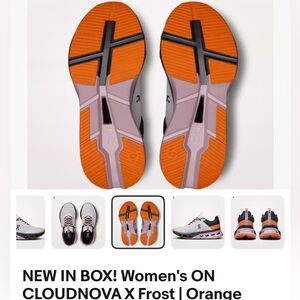 Brand New CLOUDNOVA X frost/Orange size 8